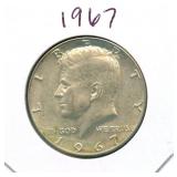 1967 Kennedy Silver Half Dollar - 40% Silver
