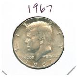 1967 Kennedy Silver Half Dollar - 40% Silver