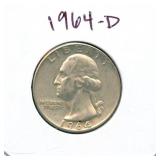 1964-D Washington Silver Quarter