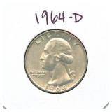 1964-D Washington Silver Quarter