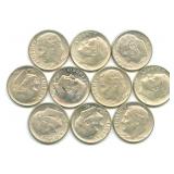 (10) Roosevelt Silver Dimes