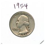 1954 Washington Silver Quarter