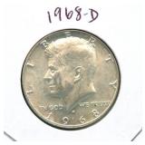 1968-D Kennedy Silver Half Dollar - 40% Silver