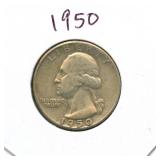1950 Washington Silver Quarter