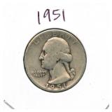 1951 Washington Silver Quarter