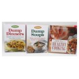 3 Cookbooks - 2 Dump Cooking, 1 Healthy