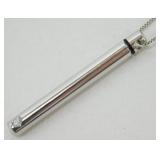 Sterling Silver CZ Vial Pendant Necklace - 18ï¿½,