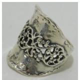Vintage Sterling Silver Signed Israel Ring - Size