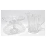 * Zipper Glass Pitcher and Compote