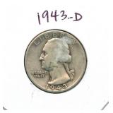 1943-D Washington Silver Quarter
