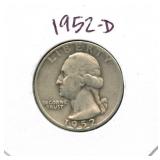 1952-D Washington Silver Quarter