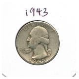 1943 Washington Silver Quarter