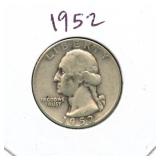 1952 Washington Silver Quarter