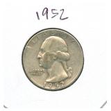 1952 Washington Silver Quarter