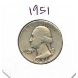 1951 Washington Silver Quarter