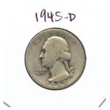 1945-D Washington Silver Quarter