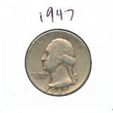 1947 Washington Silver Quarter