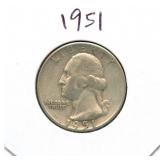 1951 Washington Silver Quarter