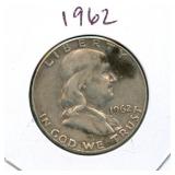 1962 Franklin Silver Half Dollar