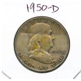 1950-D Franklin Silver Half Dollar