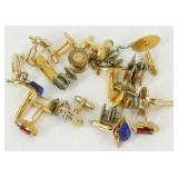 7 Pairs of Cufflinks & 3 Tie Clasps - All Nice