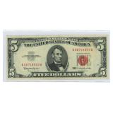 1963 $5 Red Seal Legal Tender U.S. Note