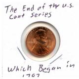 End of the U.S. Cent Series Which Began in 1793