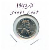 1943-D Lincoln Cent - Steel