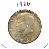 1966 Kennedy Silver Half Dollar - 40% Silver