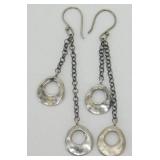Sterling Silver Israel Dangle Earrings - 2.75ï¿½,
