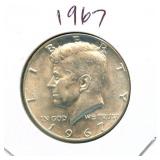 1967 Kennedy Silver Half Dollar - 40% Silver