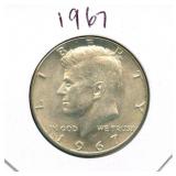 1967 Kennedy Silver Half Dollar - 40% Silver