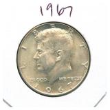 1967 Kennedy Silver Half Dollar - 40% Silver
