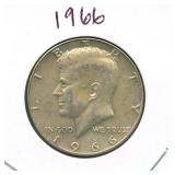 1966 Kennedy Silver Half Dollar - 40% Silver