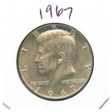 1967 Kennedy Silver Half Dollar - 40% Silver