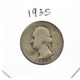 1935 Washington Silver Quarter