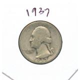 1937 Washington Silver Quarter