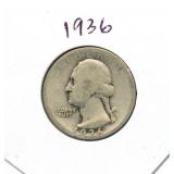 1936 Washington Silver Quarter