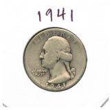 1941 Washington Silver Quarter