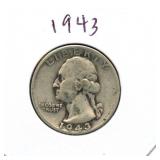 1943 Washington Silver Quarter