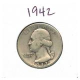1942 Washington Silver Quarter