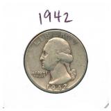 1942 Washington Silver Quarter
