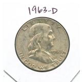 1963-D Franklin Silver Half Dollar