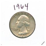1964 Washington Silver Quarter