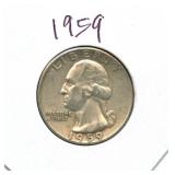 1959 Washington Silver Quarter