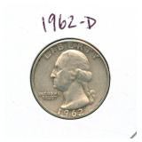 1962-D Washington Silver Quarter