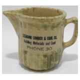 * Seeman Lumber Antique Pottery Creamer