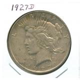 1927-D Peace Silver Dollar