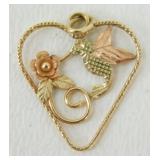 10k Gold Black Hills Heart Pendant - 0.57 Grams