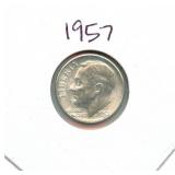 1957 Roosevelt Silver Dime